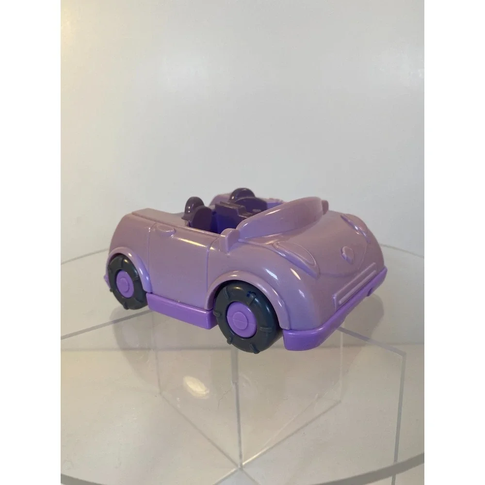 Fisher Price Little People PURPLE CAR CONVERTIBLE With Hitch